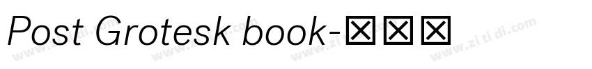 Post Grotesk book字体转换